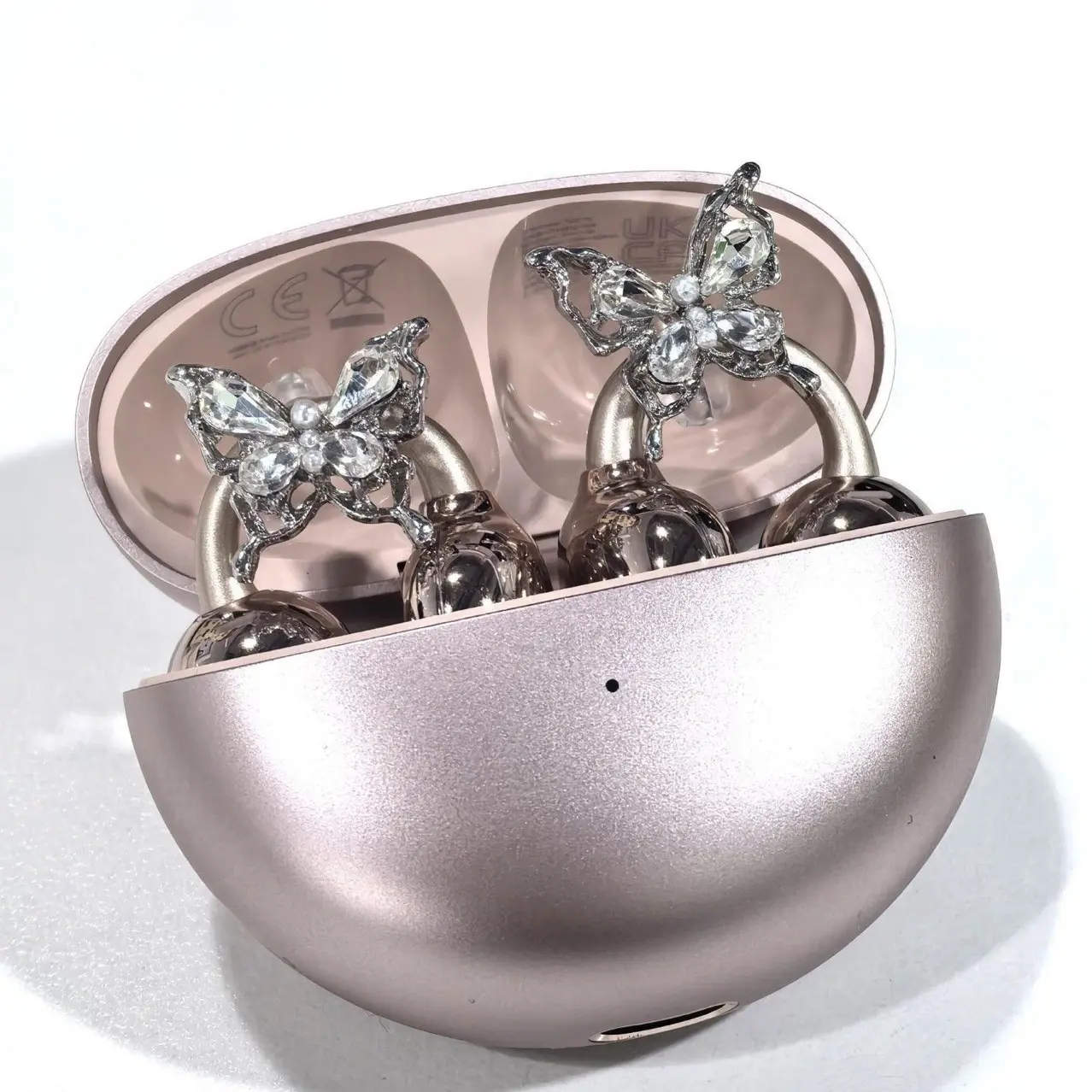 Full Diamond Bow Headphones Drill Buckle European