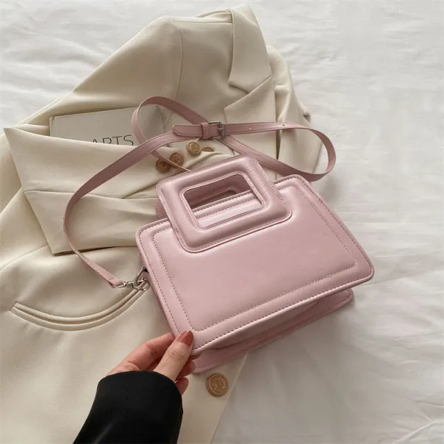 Simple Western Style Solid Color Tote Pink - Shop at LoveMi