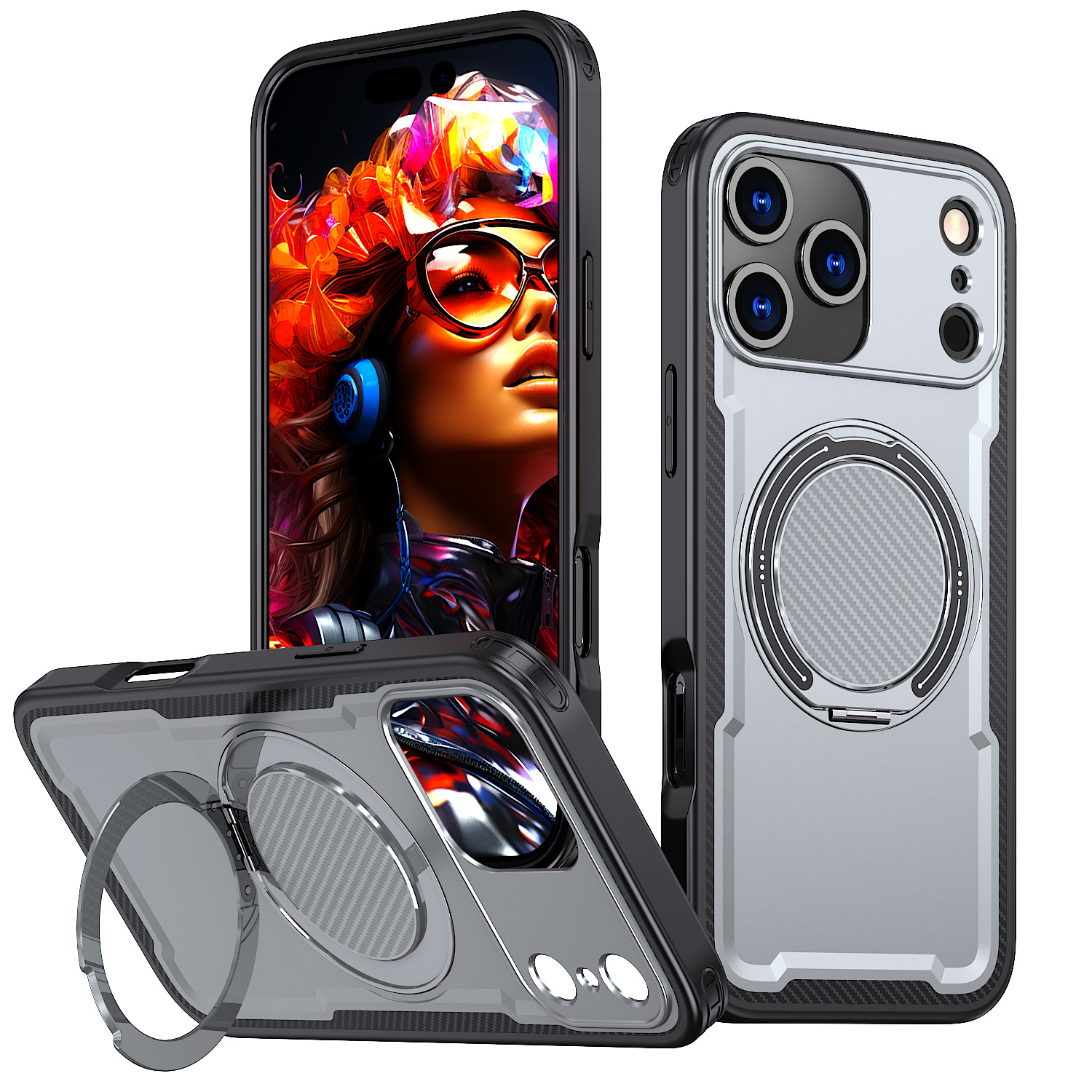 360-Degree Rotating Magnetic Phone Case With Damping Stand - Image 5