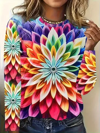 Women's Long sleeve T shirt With 3D Print Sxc Tmb 2338 - Shop at LoveMi