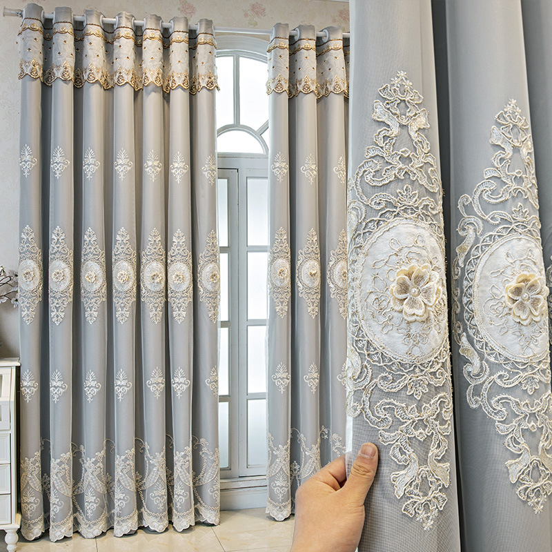 Embossed Embroidered Shading Curtain
