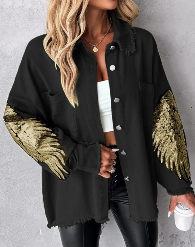 Women's Off shoulder Serpentine Top Fashionable Jacket Wmhl1018E - Shop at LoveMi