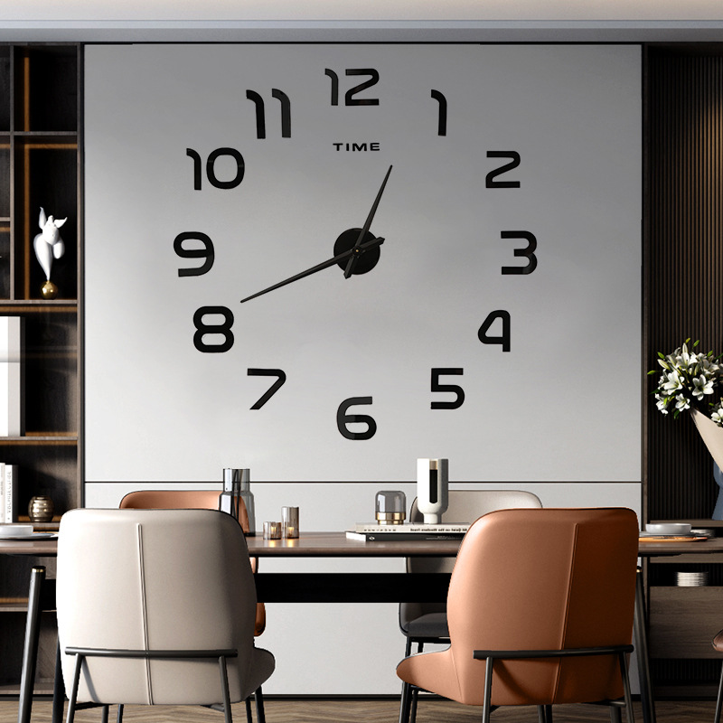 DIY Minimalist Self-adhesive Digital Clock 3D Acrylic Wall Sticker