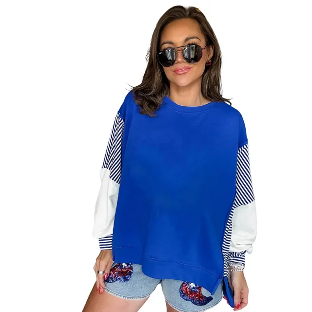 New Loose fit Casual Round neck Pullover In Multiple Colors Lc25320654P5 - Shop at LoveMi