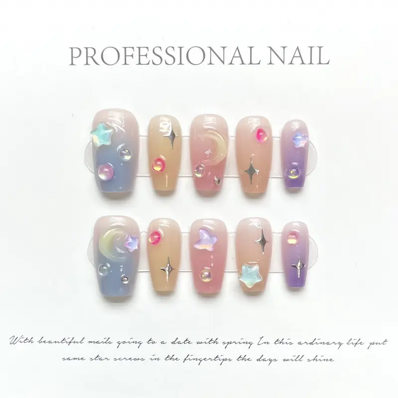 Handmade Wearing Nail Summer Sweet Bean Enhancement