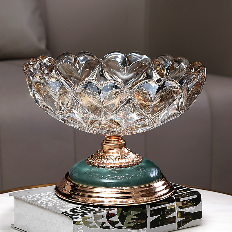 Affordable Luxury Ceramic And Glass Fruit Bowl For Coffee Tables
