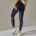 6018 Leather Pants Blue