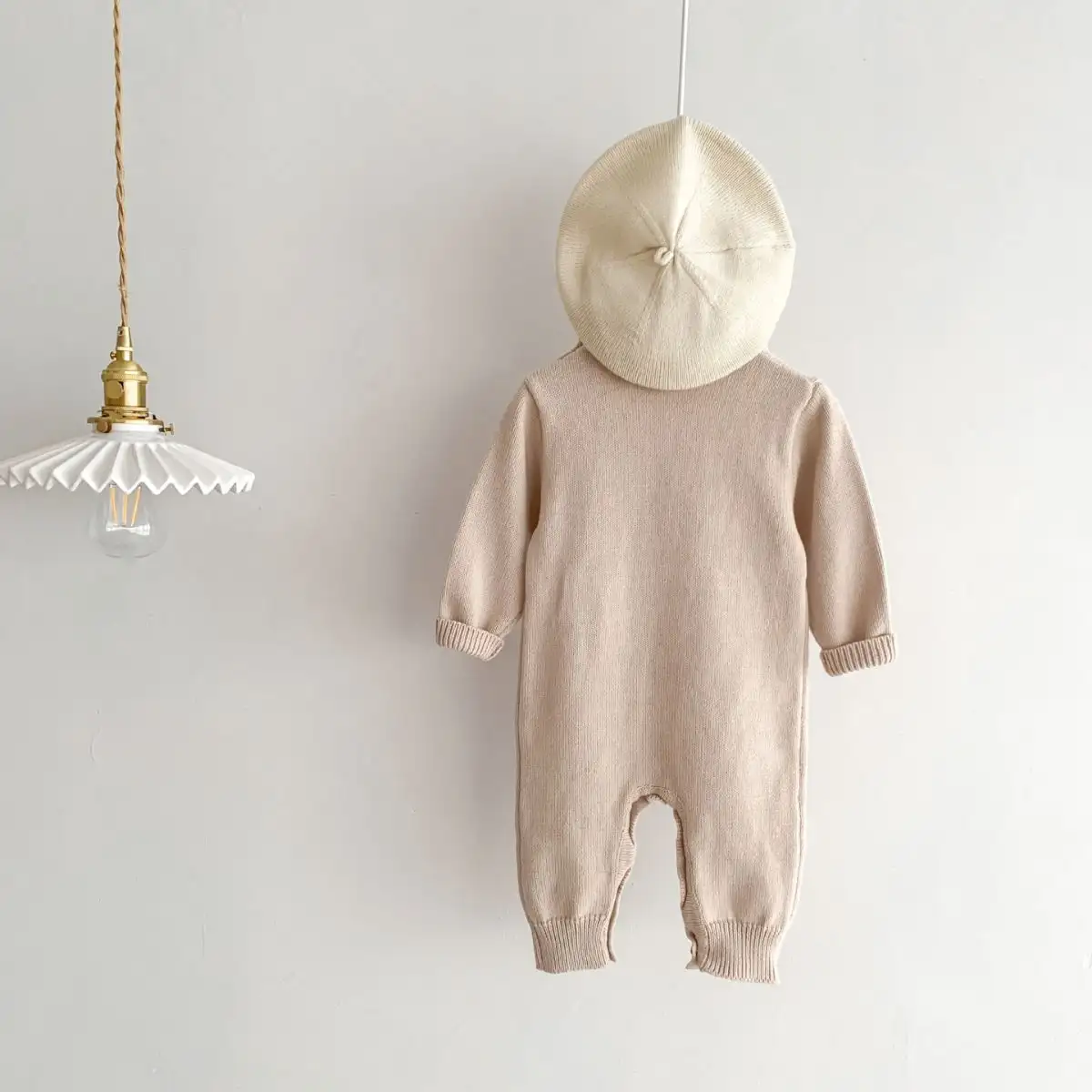 Baby Boys' And Girls' Knitted Long-sleeved Jumpsuit Cartoon Romper