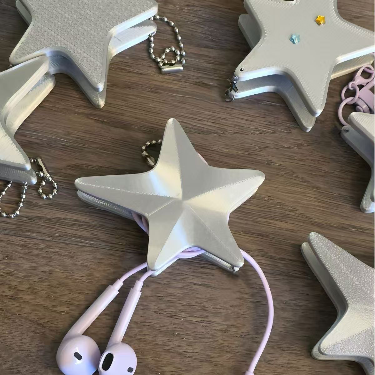 Geantă portabilă pentru căști și cablu de date Cute Star