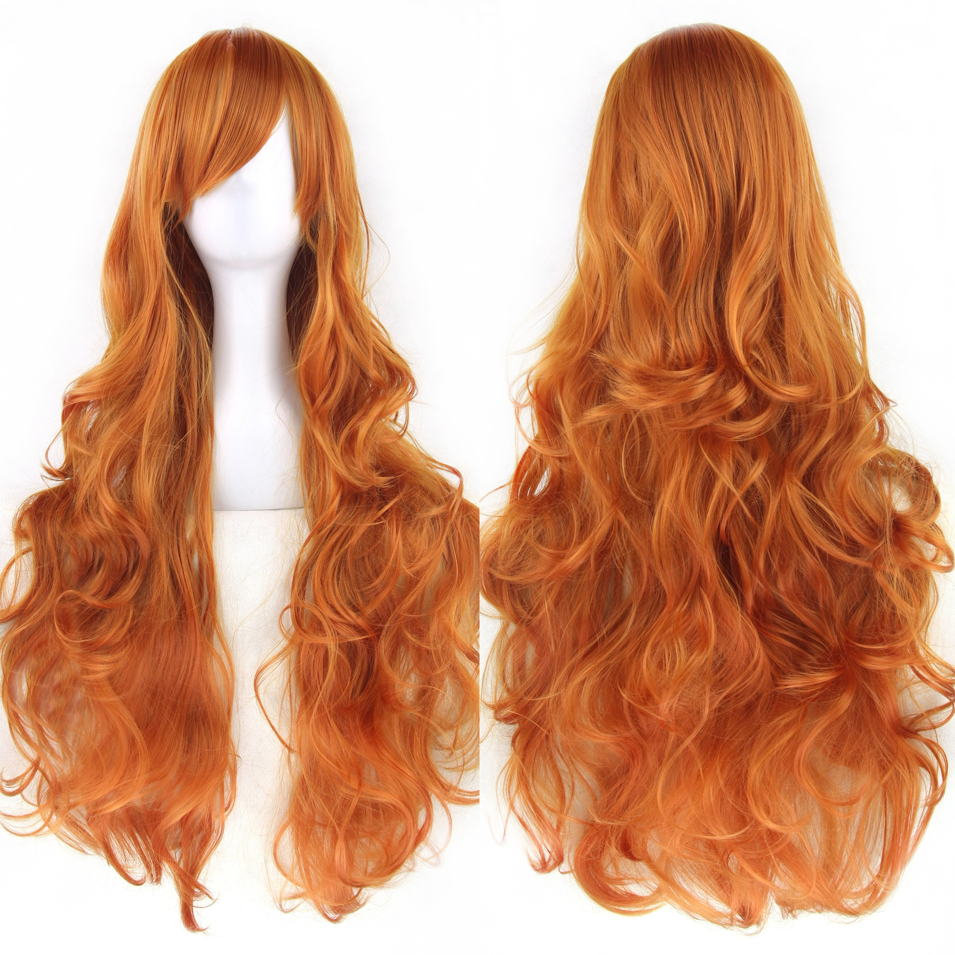 Pure Color All-matching COS Long Curly High-temperature Fiber Wig