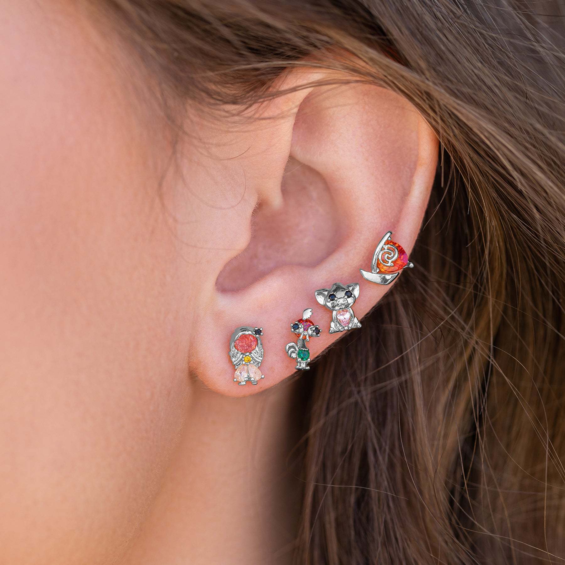Women's Fashion Micro Inlaid Zircon Temperament Ear Studs