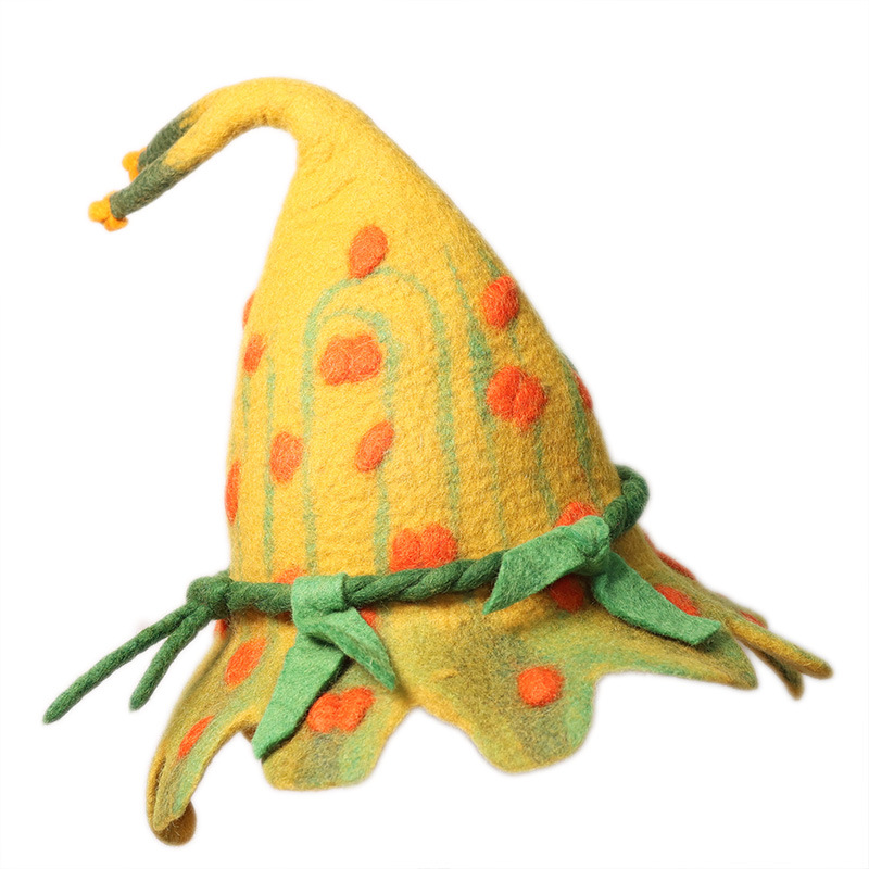 Cute 3D Mushroom Vine Personalized Elf Wizard Hat