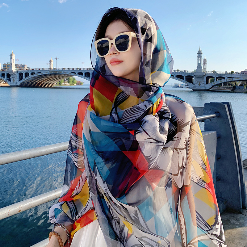 Beach Travel Long Outer Match Shawl