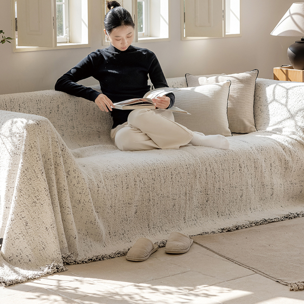 Autumn And Winter Fur Yarn Sofa Universal Cover High-grade Four Seasons Universal Blanket