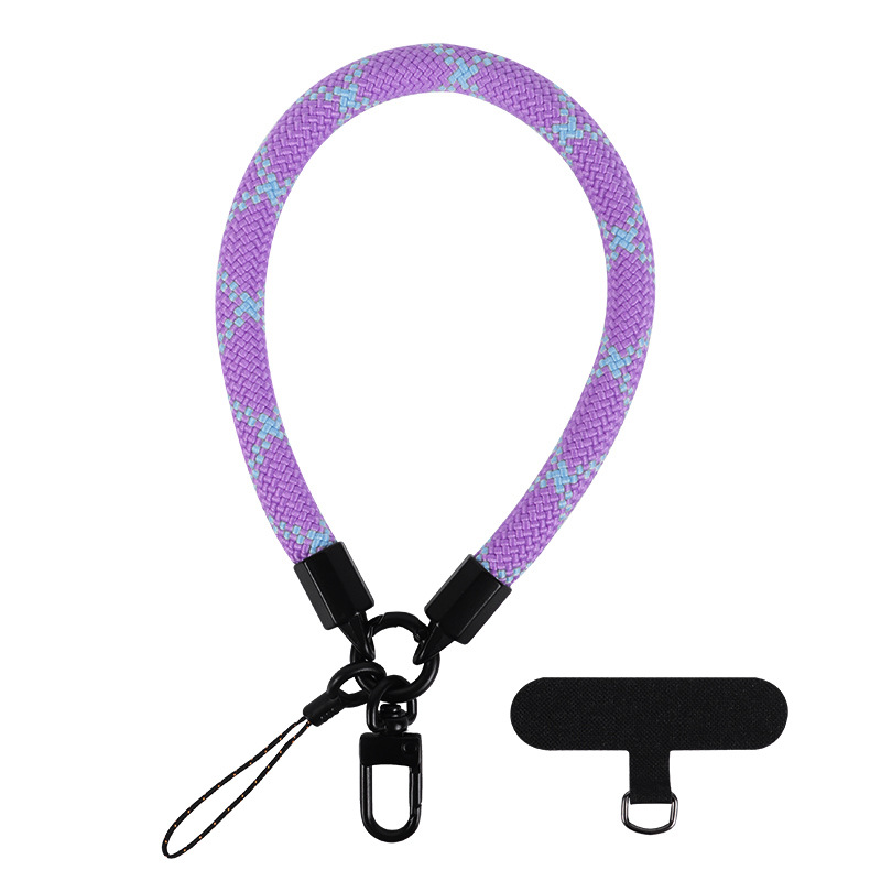Mobile Phone Short Polyester Rope Anti-theft Wrist Strap Keychain
