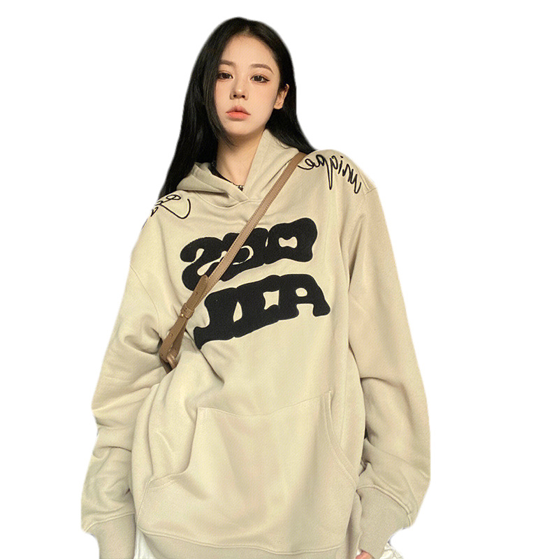 Fleece-lined Fashionable Elegant Letter Sweater Jacket