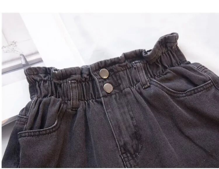 Title 18, High Waist Denim Shorts für Damen, lockerer Sch...