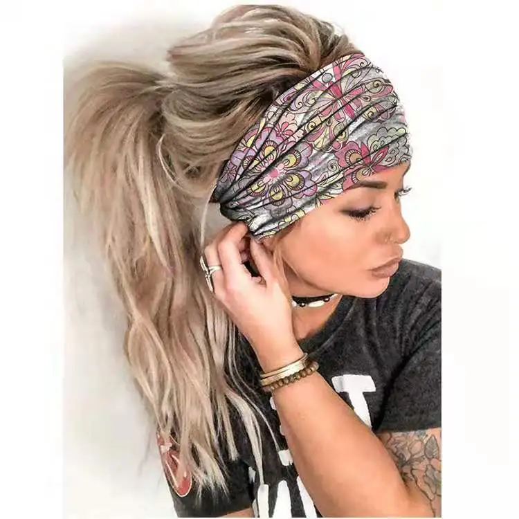 Headscarf For Women Summer New Manufacturers Yoga Width Hair Band - White