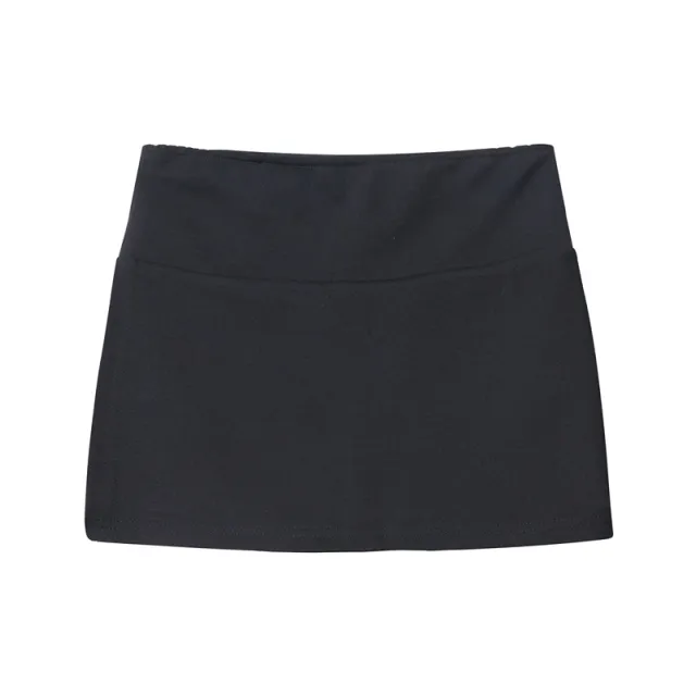 Split Culottes Hip Skirt For Women Black - Shop at LoveMi
