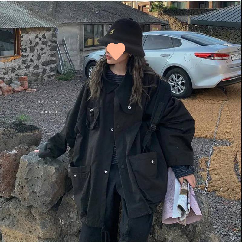 Solid Color Workwear Jacket For Women