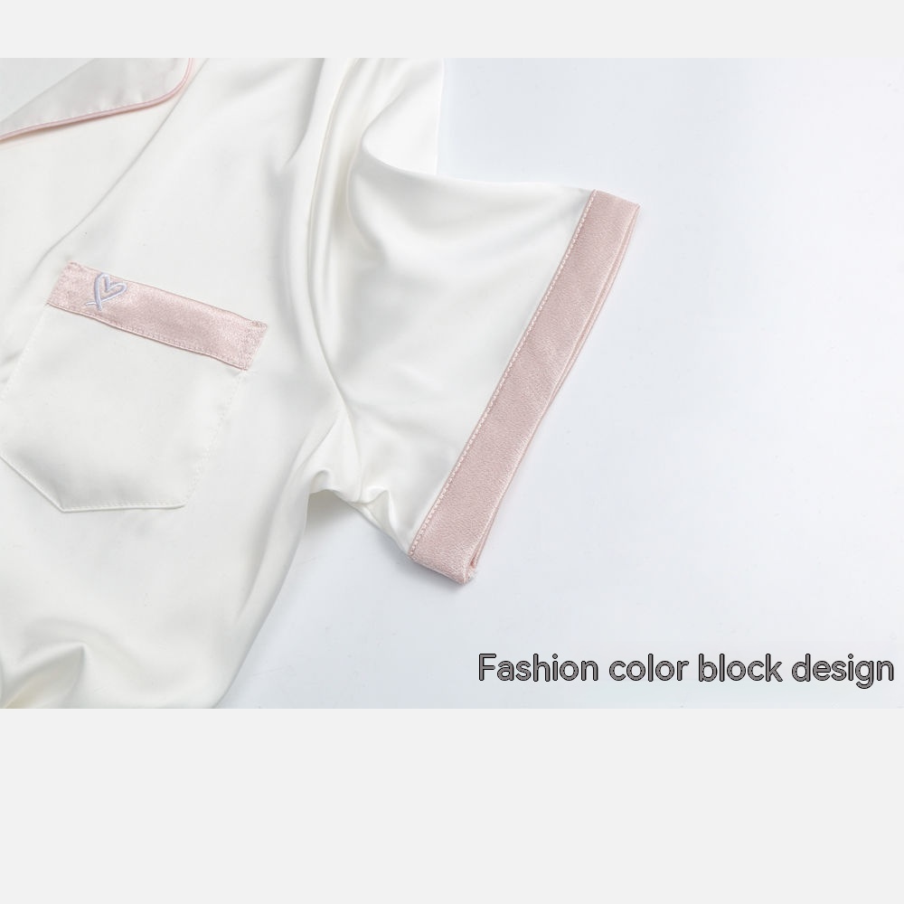Ice Silk Pajamas Women's Short Student Suit Loose Homewear