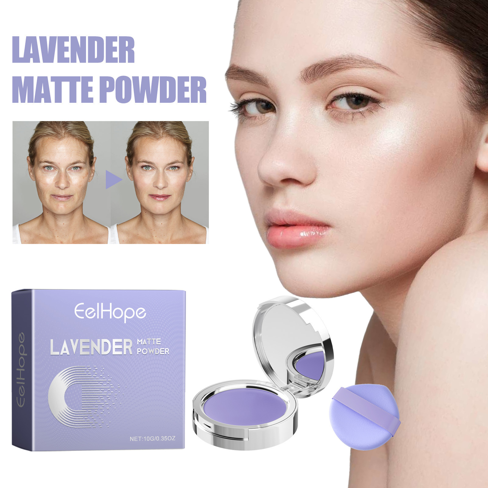 Polvere di Polvere di Miele Viola, Patina, Leggera, Non Eccessiva, Makeup