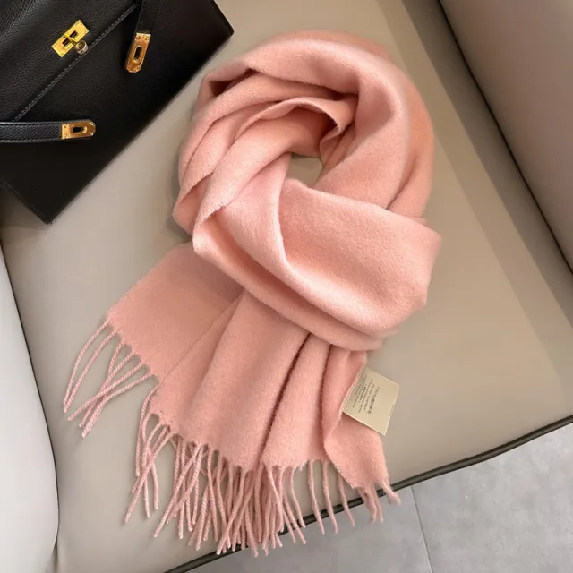 Pure Wool Students Warm keeping All matching Tassel Narrow Scarf Couple 17 Lotus Root Starch - Shop at LoveMi