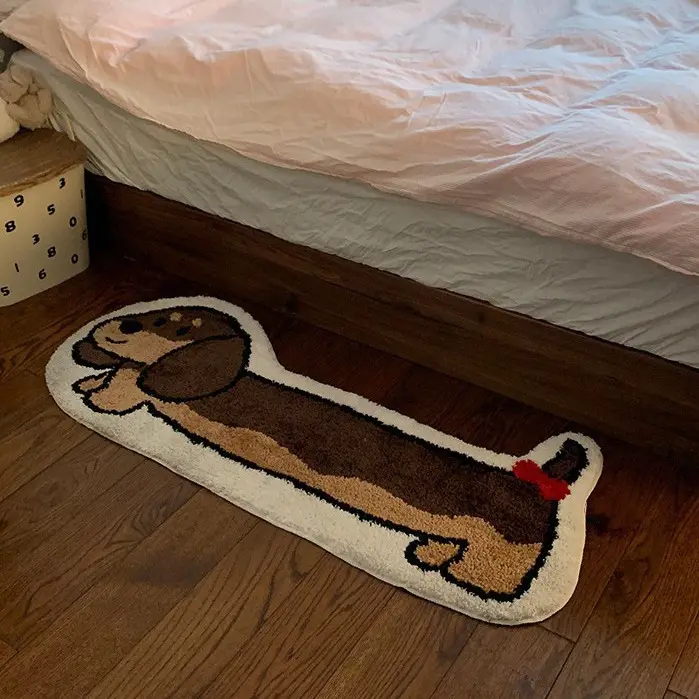 Sausage Dog Long Thickened Flocking Carpet Living