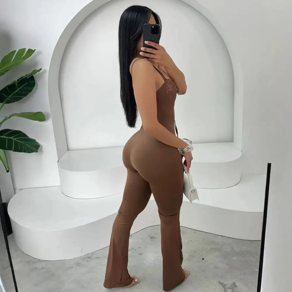 New Solid-color Stretchy Figure-hugging Sexy Bodysuit