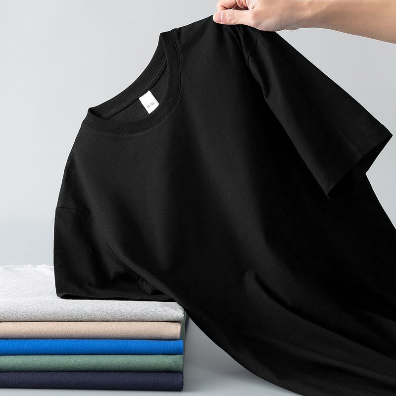 Summer Mens Short-sleeve T-shirt Versatile And Loose-fitting For Young Men