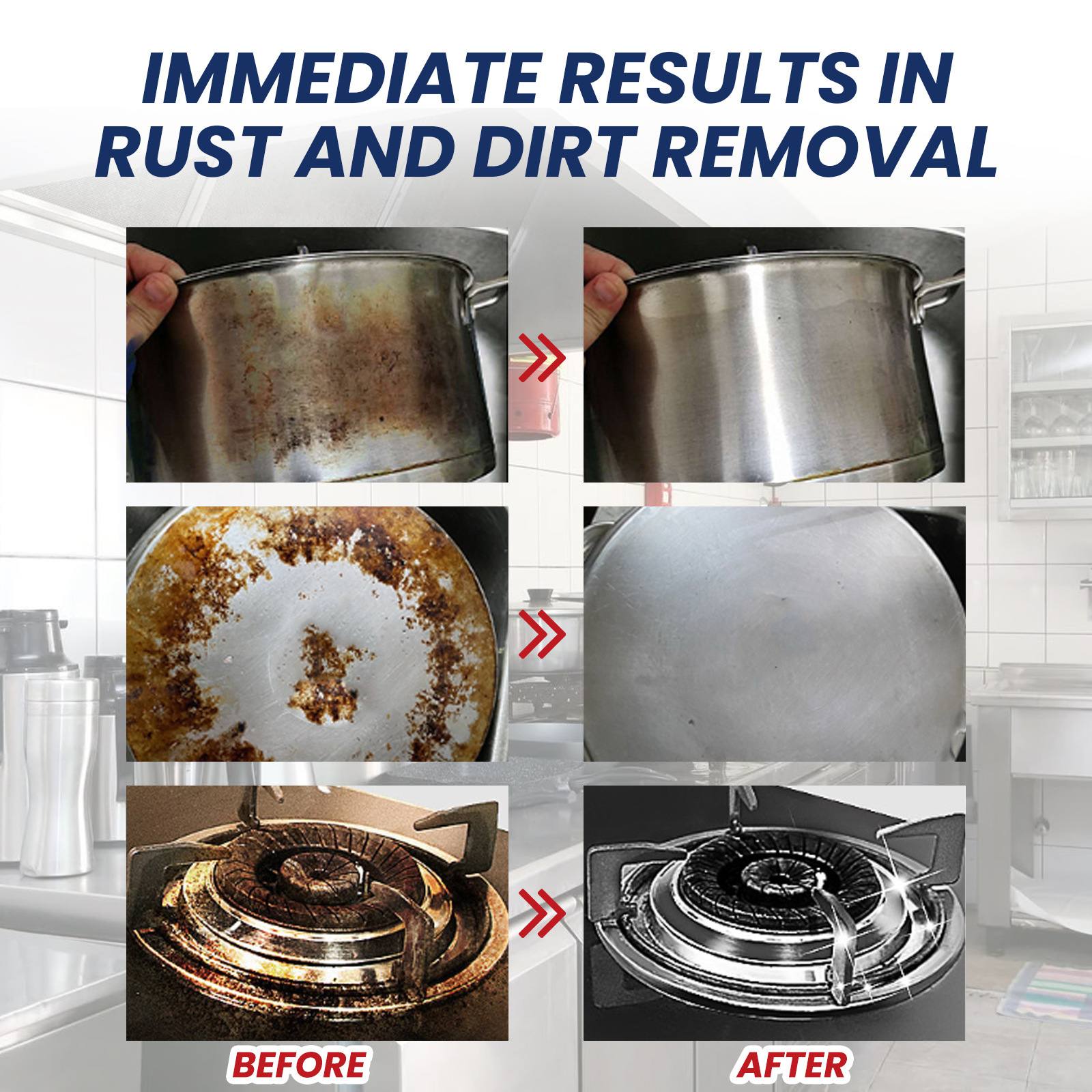 Stainless Steel Cleaning Cream Kitchen Kitchenware Pot Stove Heavy Oil Stain Rust And Scale Removal
