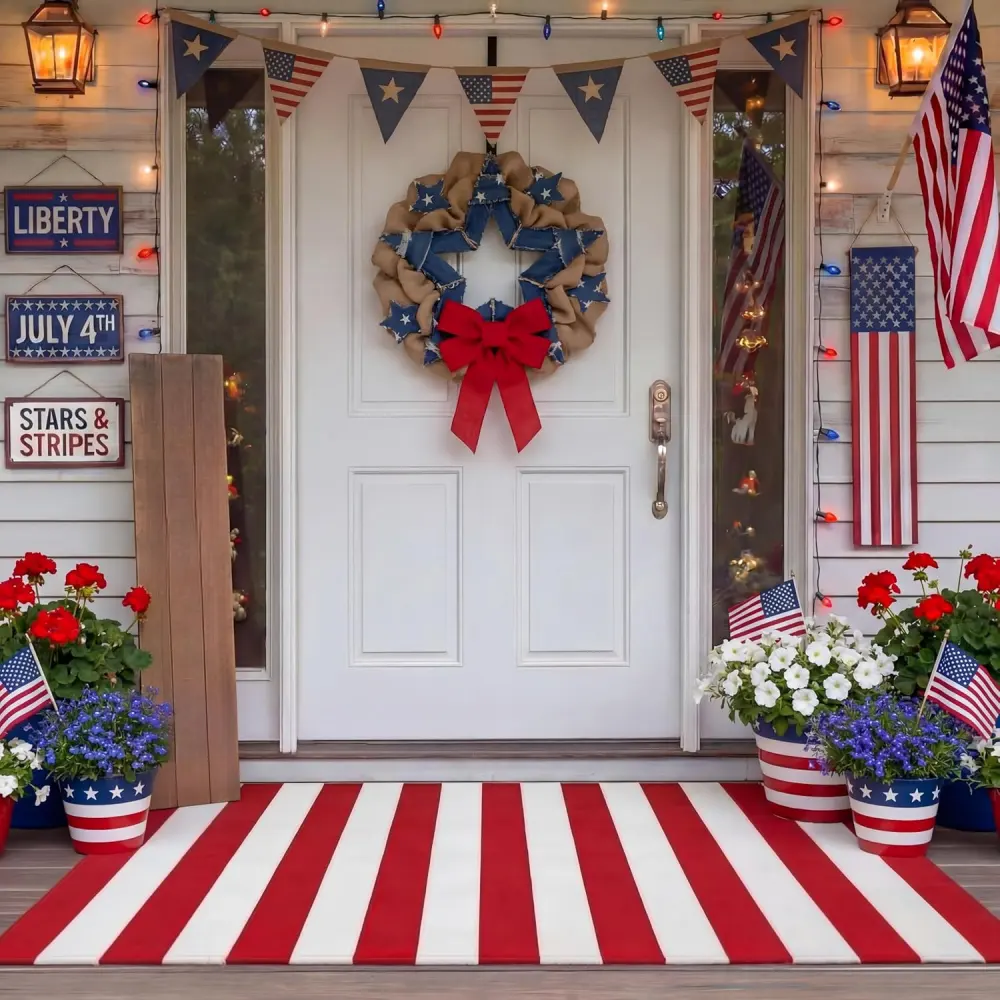 Simple Striped Doormat for the Entrywaystain-resistant Durable and Easy