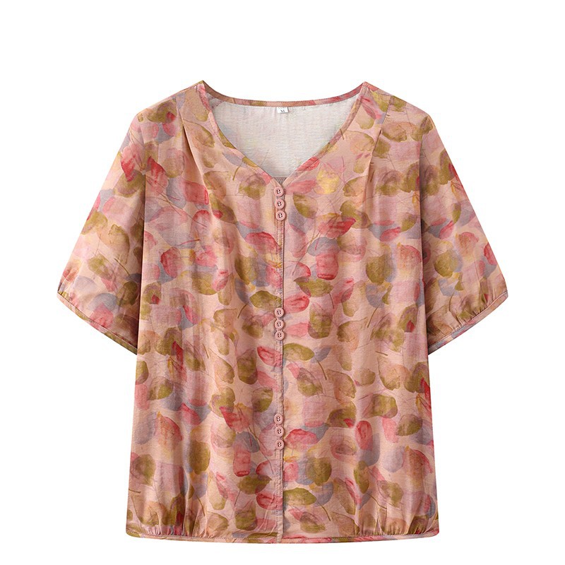 Loose-fit V-neck Top Stylish And Versatile Blouse For Moms