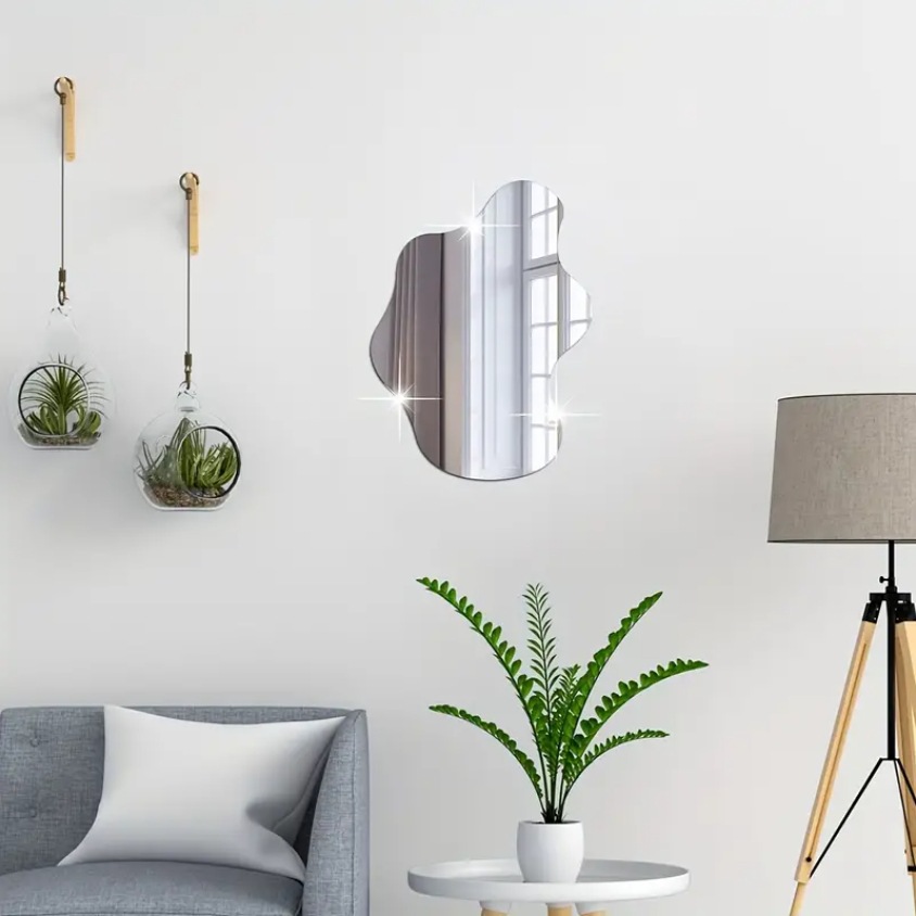 Cloud-shaped Mirror Acrylic Wall Background Decoration