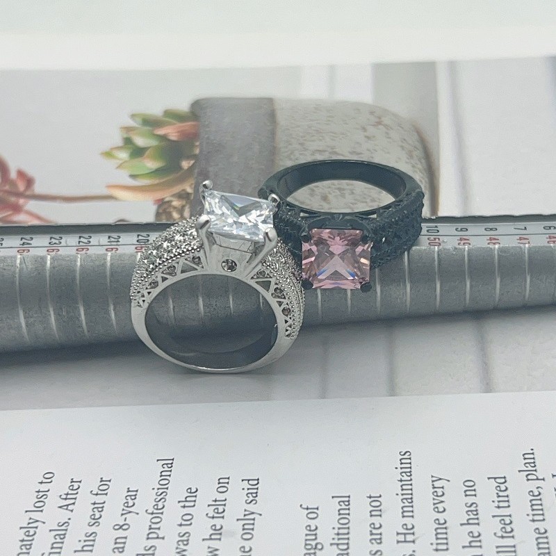 Diamond Plated Black Gold European And American Trendy Zircon