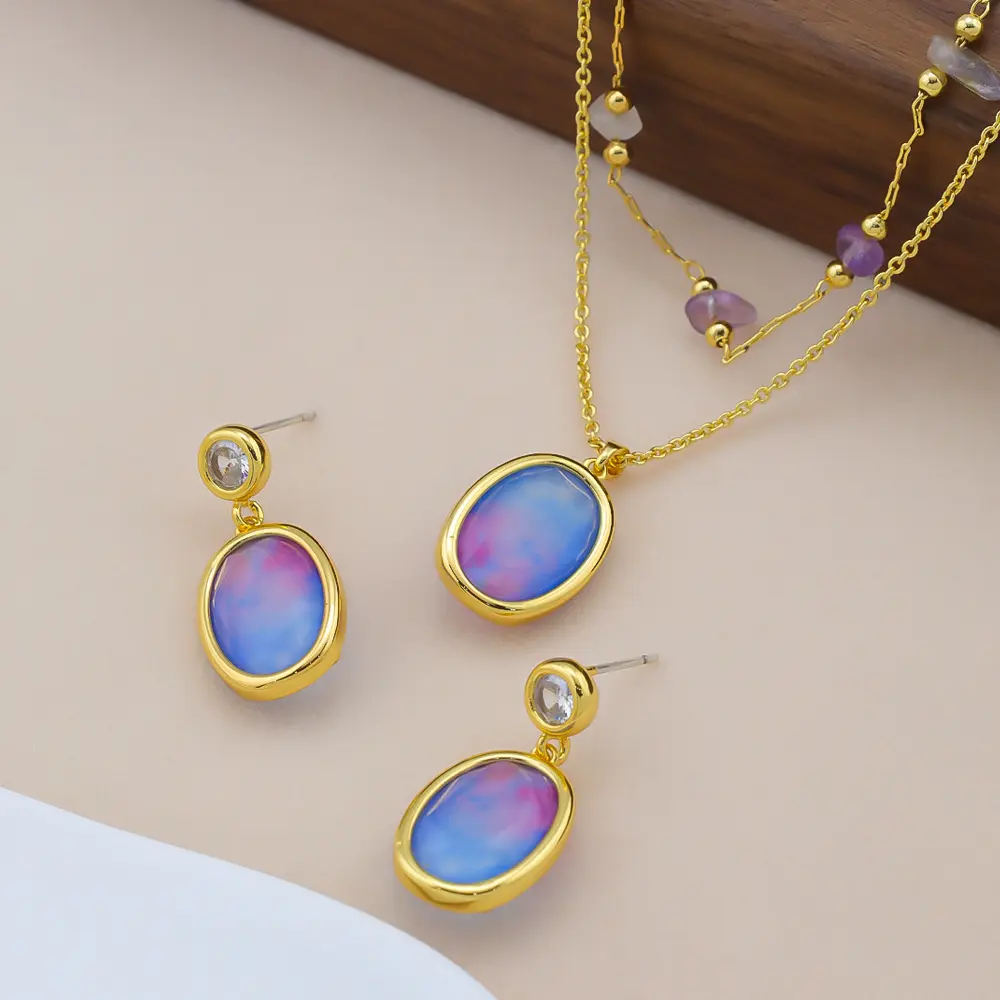 Japan-Korea Bohemian Colorful Stones Niche Design