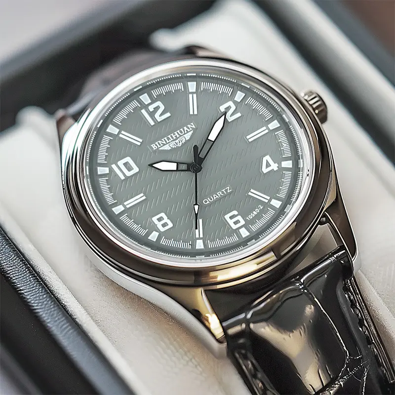 Mens Minimalist Leather Watch Strap