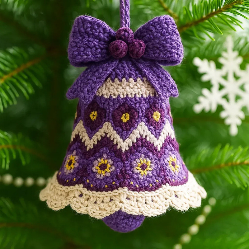 2D Flat Christmas Bell Christmas Tree Decoration Pendant