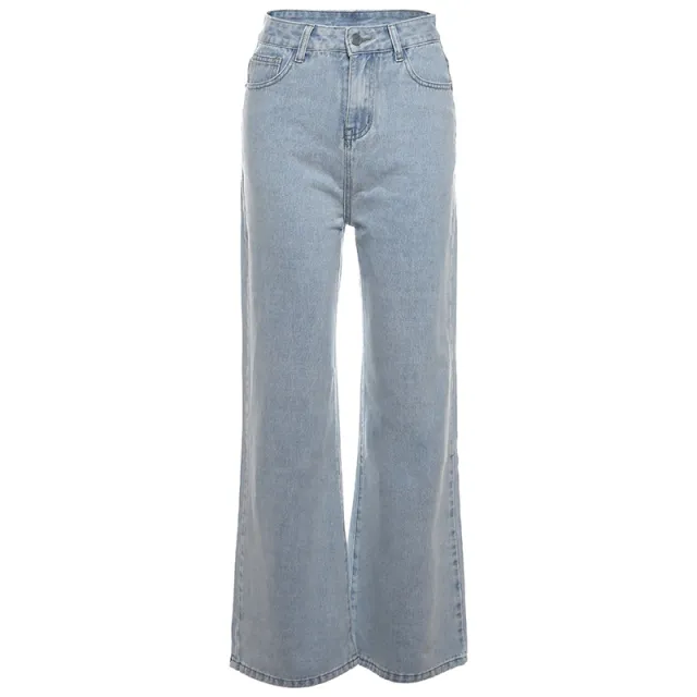 Women's Low Waist Straight Wide Leg All matching Jeans Cowboy - Shop at LoveMi