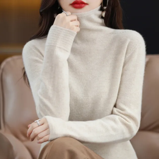 Women's Pile Collar Pullover Long sleeved Sweater Green Velvet - Shop at LoveMi