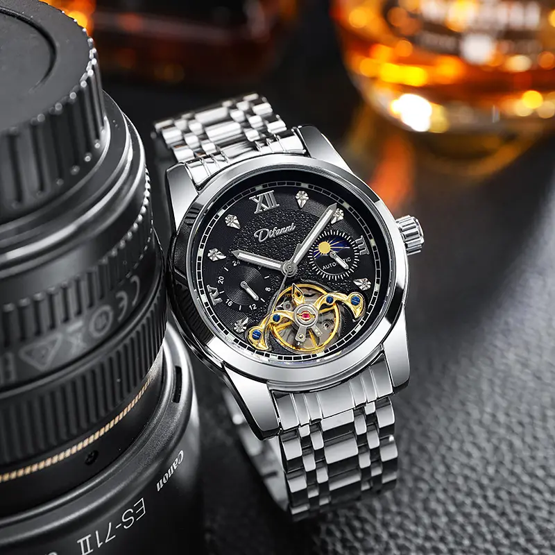 Luminous Sun Moon Star Function Men's Mechanical