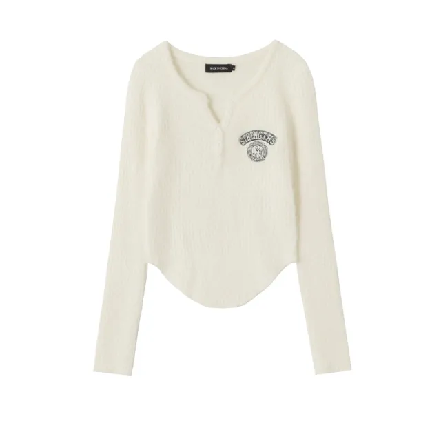 Gentle Soft Glutinous Autumn And Winter Long Sleeves Sweater Apricot - Shop at LoveMi