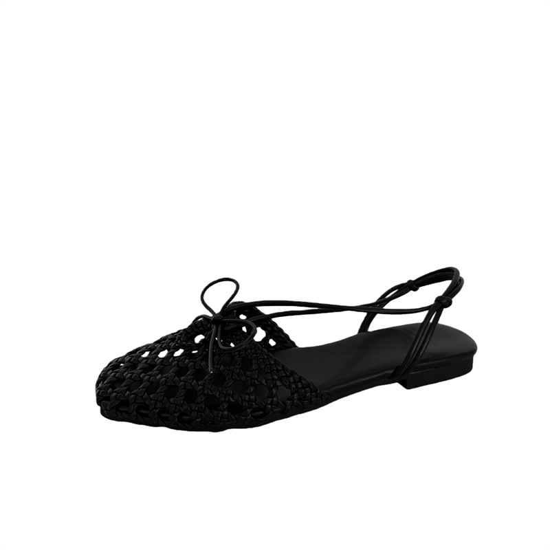 Flat Half-Wrap Sandals