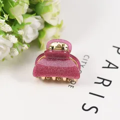 Fashion Small Size Acrylic Barrettes Ponytail Hairpin - Red - View 1