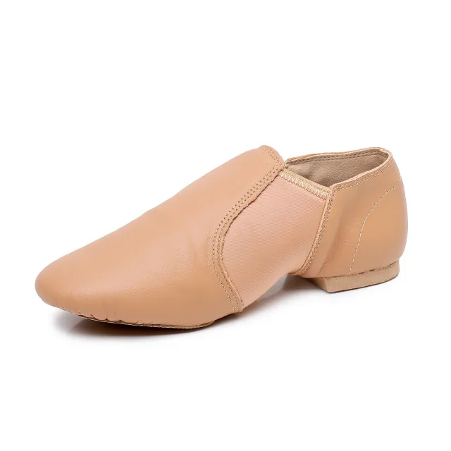 Genuine Leather Practice Shoes Soft soled Jazz Dance Shoes Camel - Shop at LoveMi