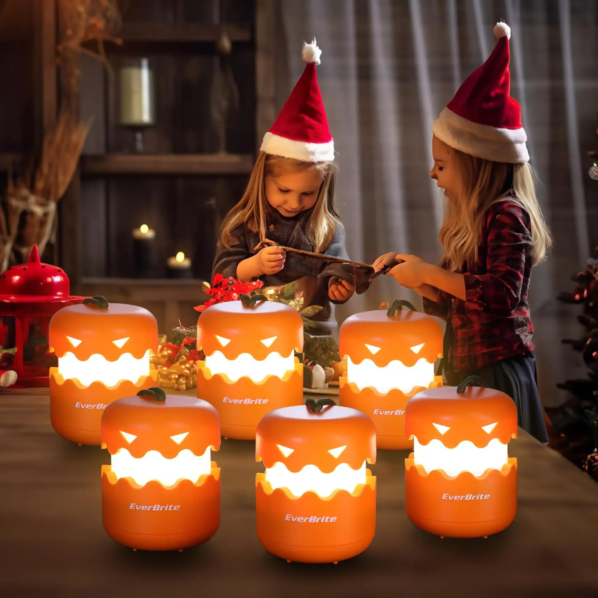 Pumpkin Lantern Foldable With Lanyard Party Decoration LED