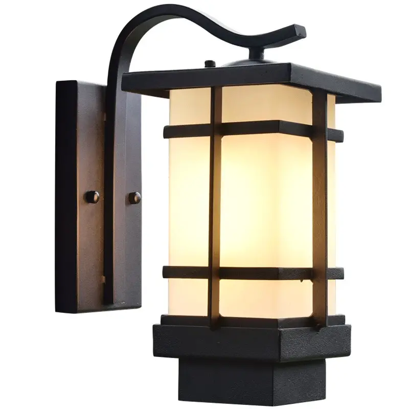 Pinye Solar Wall Lamp Outdoor Waterproof Garden Chinese Retro Villa Entrance Balcony Aisle