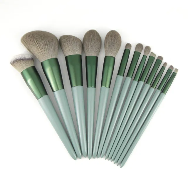 Green Wooden Handle Quick drying Soft Fur Flour Brush Suit Green - Shop at LoveMi