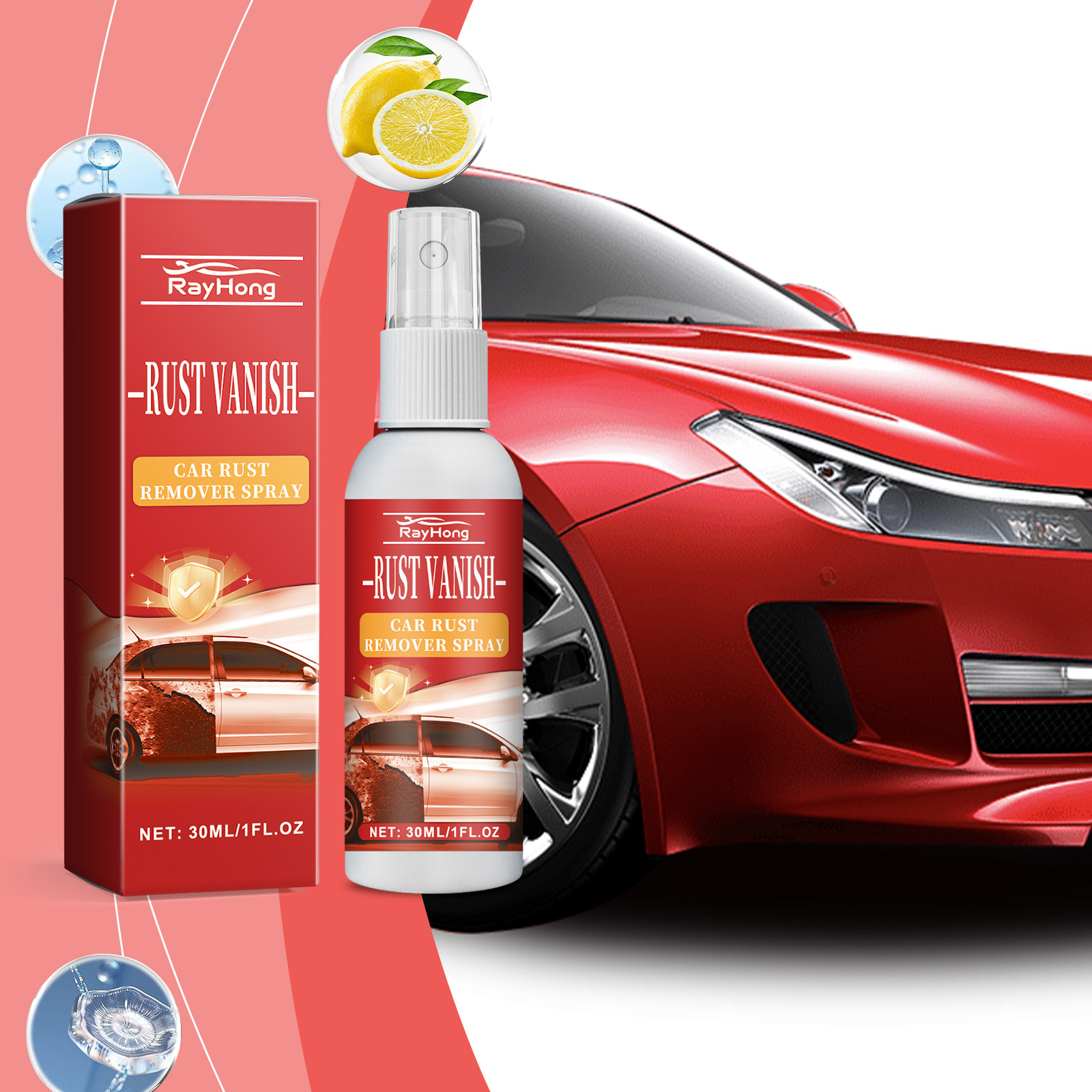 Car Rust-removal Spray For Cleaning And Refurbishment