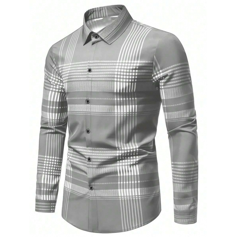 Mens Printed Long-Sleeve Shirt